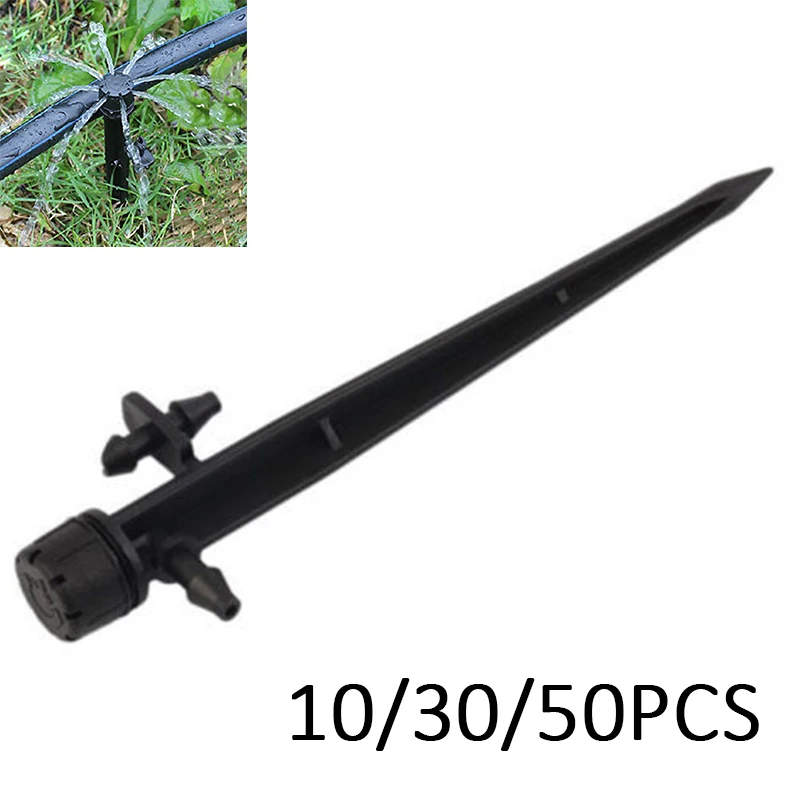 100x Регулируемый распылитель садовые капельницы с микропотоком и одной