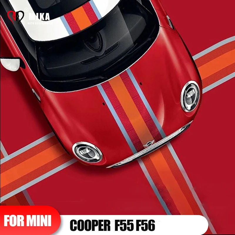Наклейки для кузова автомобиля veчили Mini Cooper F55 F56 полосы капота крыши двигателя