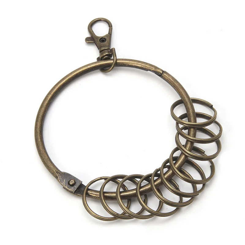 

Keyring Keychain Clips Hook Clasps Big Key Ring Split DIY Bronze Oversize New