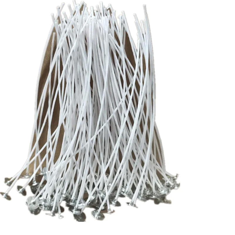 100 шт ручной работы свечи фитиль Хлопок ядро предварительно вощеный с