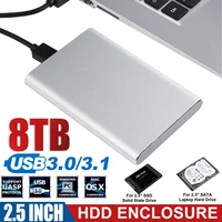 2 5 inch hdd ssd case sata to usb 3 0 3 1 adapter 6 gbps box hard drive enclosure support 8tb hdd disk for windows for ios