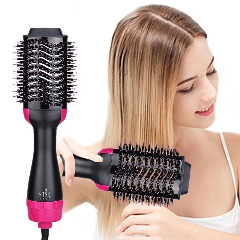 

3 in 1 Hair Dryer Brush One Step Hot Air Brush Volumizer Blow Straightener Curler blowdryer brush Curling Iron Hair Styler Comb