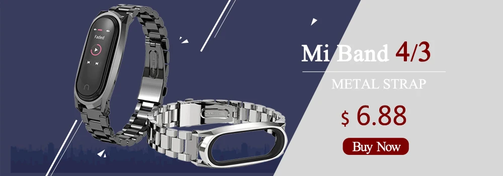 Часы браслет mi band 4 ремешок из нержавеющей стали металлический ремешок на руку для Xiaomi mi band 3 браслеты Pulseira mi band 4