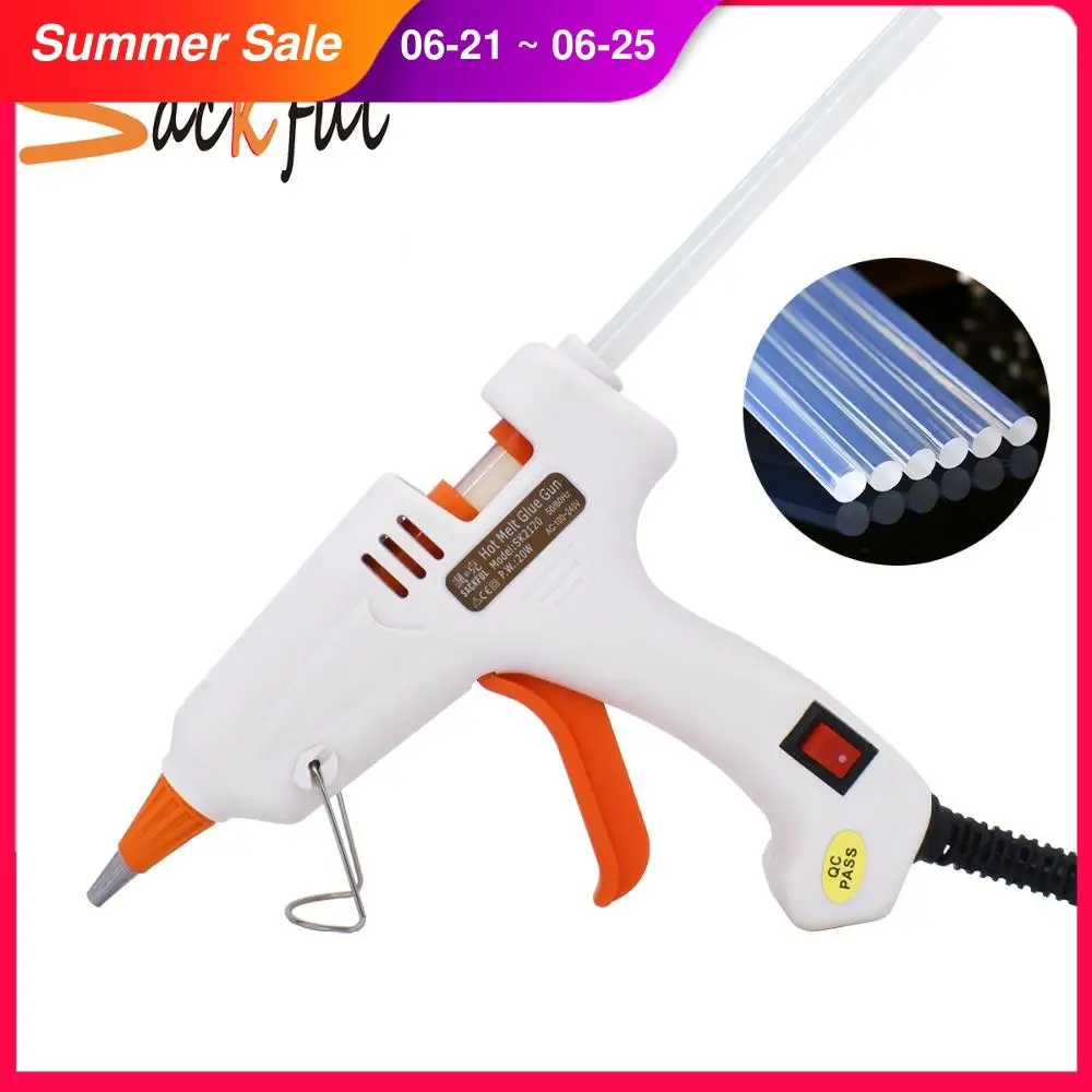 20 W 30 ЕС Plug термоклей пистолет с 5 шт штук 7 мм Клеевые стержни промышленные домой DIY