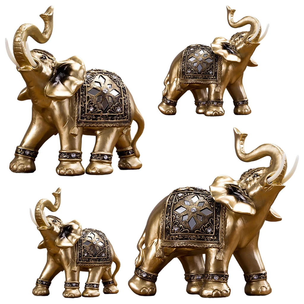 

Статуя Слона декоративная фэн-шуй, счастливое удачу, искусственная полка для автомобиля, статуэтка для магазина, богатства, коллекция украш...