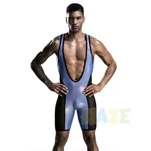

Sexy Men's Nightclub Bodysuit Leotard Tank Top Briefs Underwear Jumpsuit Club