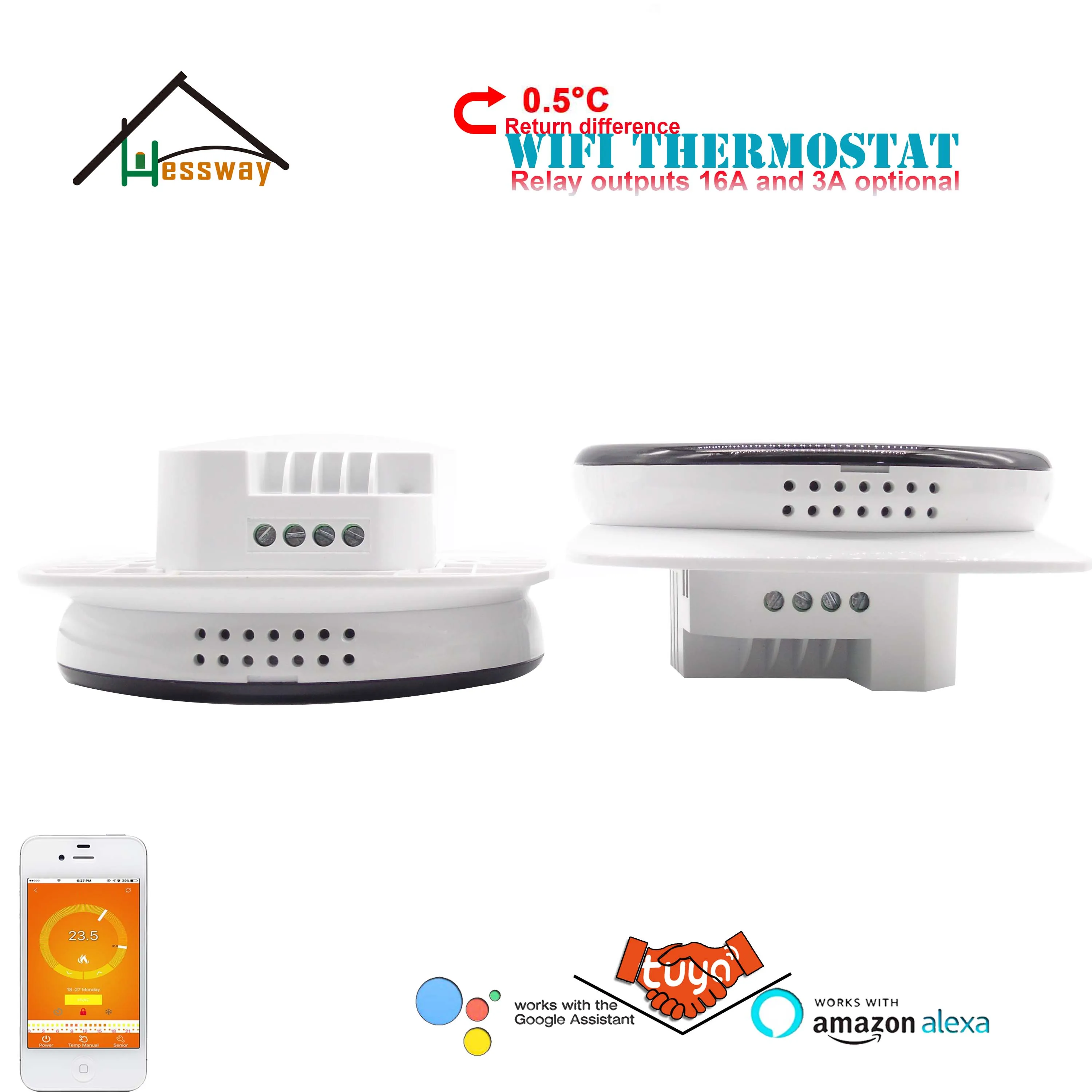 Европейский водонагреватель электрический тепловой термостат WIFI для системы Hvac