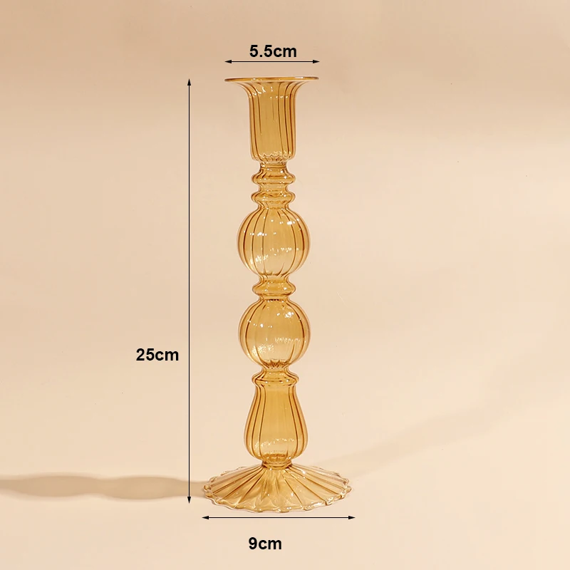 

Романтический стеклянный подсвечник