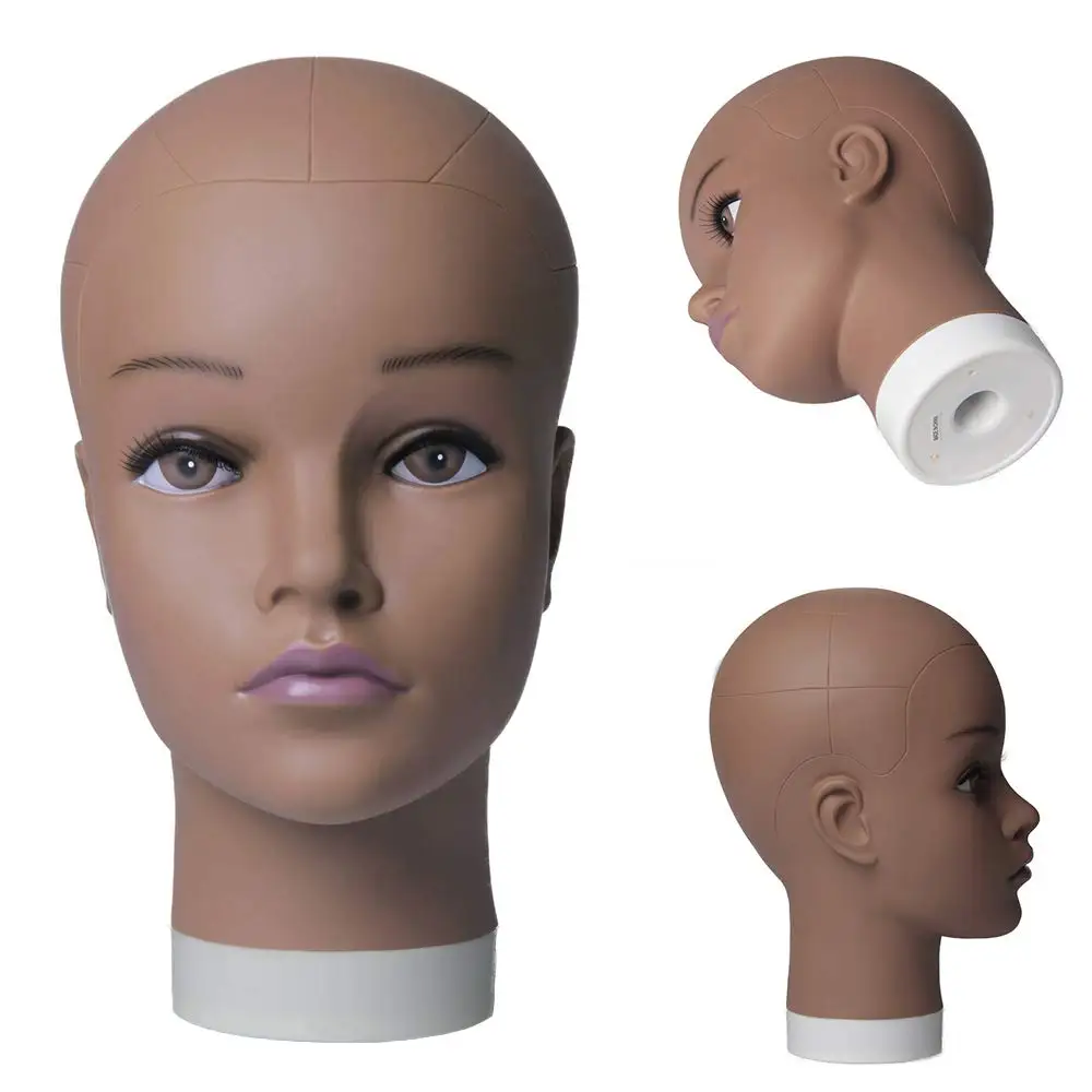 Suporte de Cabeça de Manequim Macio do Pvc Careca para Fazer Perucas de Estilo do Cabelo e Exibição de Chapéu Cosmetologia Formação Manequim Prática Cabeça