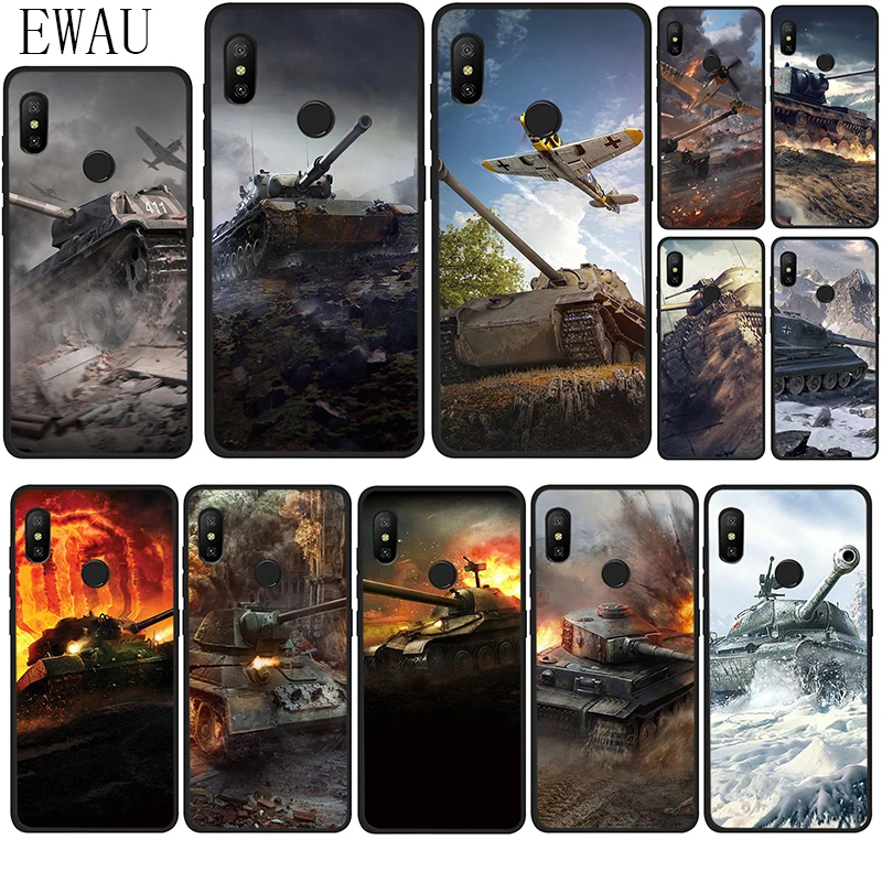 Силиконовый чехол для телефона EWAU World of tanks Xiaomi Redmi Note 4 4X 5 6 7 8 Pro 5A Prime 8T|Бамперы| |