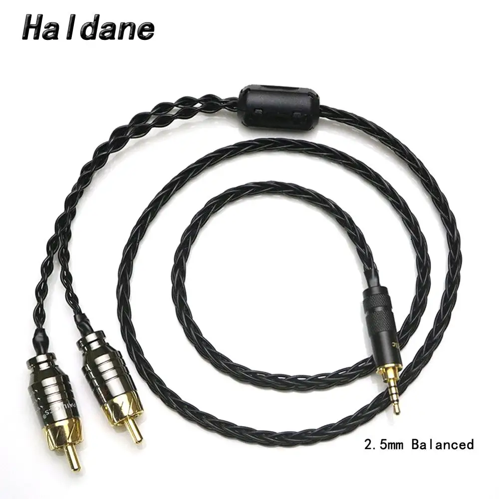 Hi End 2 5/3 5/4 4 мм сбалансированный штекер на RCA штекера HIFI аудиоадаптер кабель 7N OCC