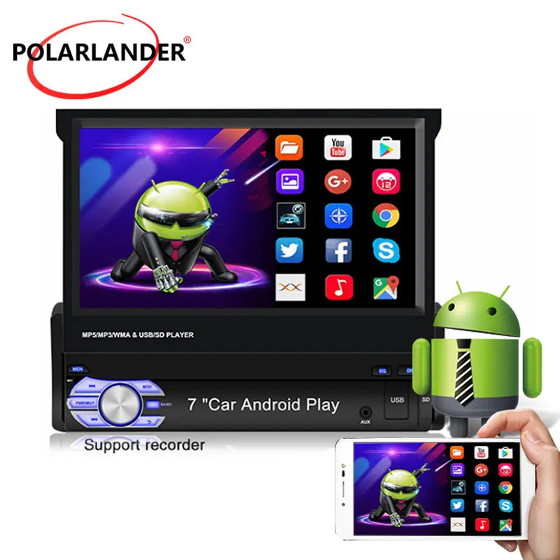 7 &quotMP5 плеер для Android/IOS устройства Bluetooth gps навигация автомобиля радио Зеркало