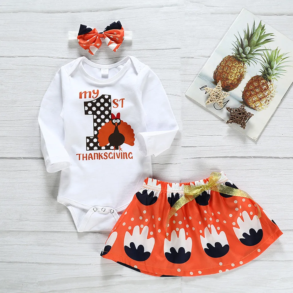 Платье на День Благодарения для маленьких девочек наряды Тюлевое платье в