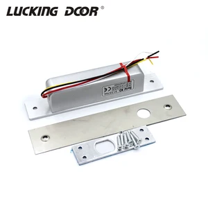 Металлический Электрический замок на 12 В постоянного тока, NC безопасный врезной электронный замок с контролем доступа, стеклянный единый замок для двери, системы открывания двери