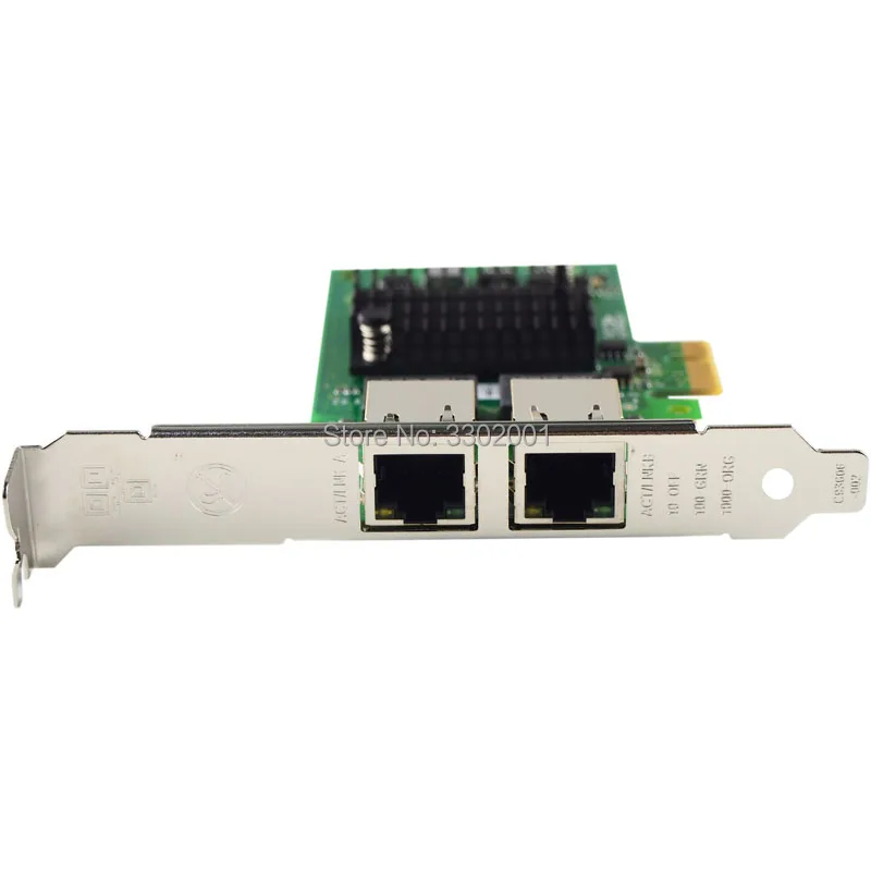 Чип Intel I350AM2 PCI E X1 RJ45 настольный ПК два порта гигабитный Ethernet Lan 10/100/1000 Мбит/с