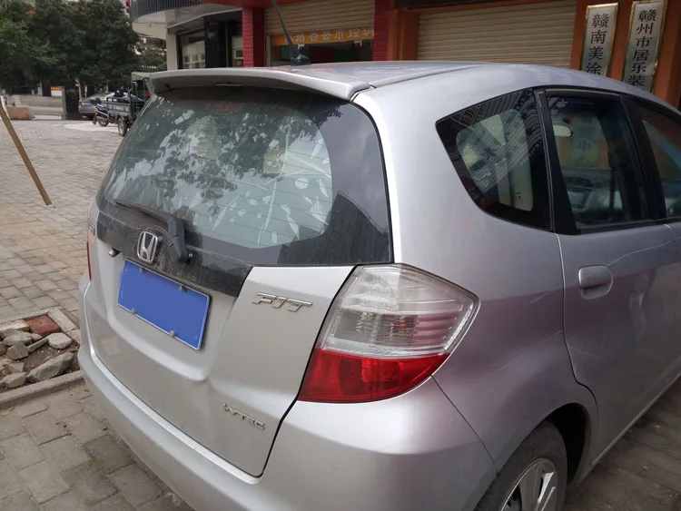 Для Honda Jazz Fit спойлер 2008 2009 2010 2012 2013 ABS Материал крыло автомобиля праймер цвет
