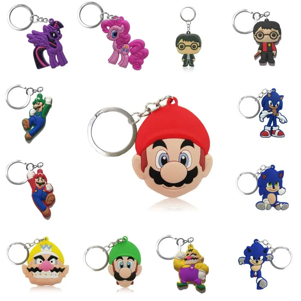 

1pcs Super Hero Cartoon Figure Key Ring Key Chain Kid Toy Pendant Keychain Key Holder Xmas Gift