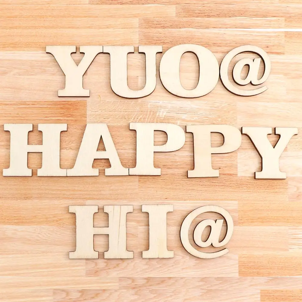 

100Pcs 5cm Random Blank Wooden 26 Letter Kids Birthday Party Supplies DIY Craft Wedding Decoration Hand-made Graffiti