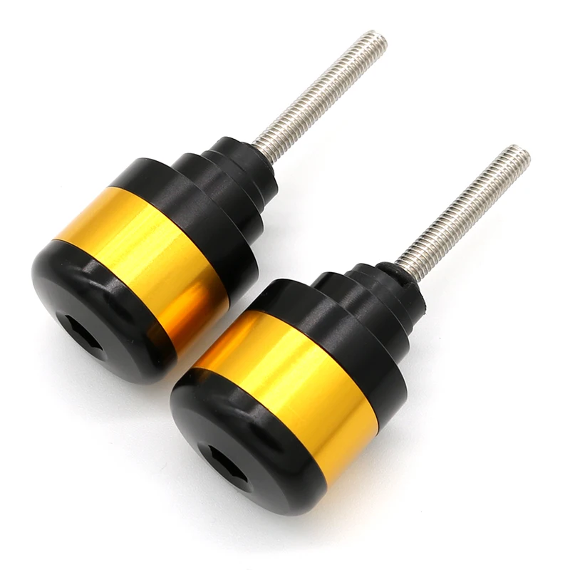 Для Honda VFR750F VFR800 VFR1200F VTR 1000 RC51 VTR 1000F VFR800X VFR1200X Crosstourer Руль Ручки Бар Конец Крышки заглушки - Цвет: Gold