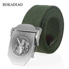 Пояс BOKADIAO для мужчин и женщин, брезентовый пояс с металлической пряжкой для российских танков, для джинсов, советский армейский тактический пояс для мужчин, военный ремешок