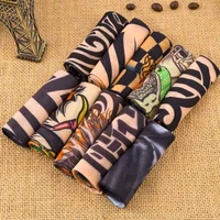 fashion new men flower arm tattoo sleeves seamless outdoor riding sunscreen arm sleeves sun protection arm warmers for women