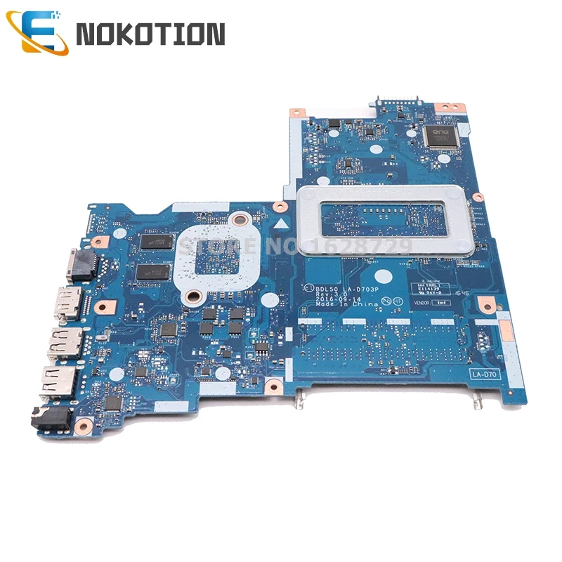 NOKOTION 854940-601 854940-001 аккумулятор большой емкости BDL50 LA-D703P основная плата для hp 15-AY 15-BD 15-AC Материнская плата ноутбука SR244 I3-5005U Процессор DDR3