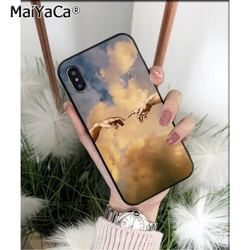 MaiYaCa The Creation of Adam Hand TPU Soft Silicone Phone Case for iPhone 8 7 6 6S Plus X XS MAX 5 5S SE XR 11 11pro max Cover | Мобильные