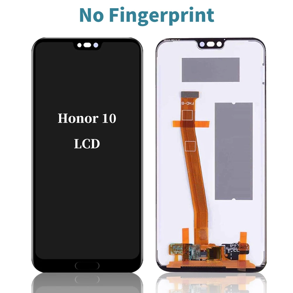 5 84for huawei honor 10 lcd screen with fingerprint display touch original mobile phone parts replacement free global shipping