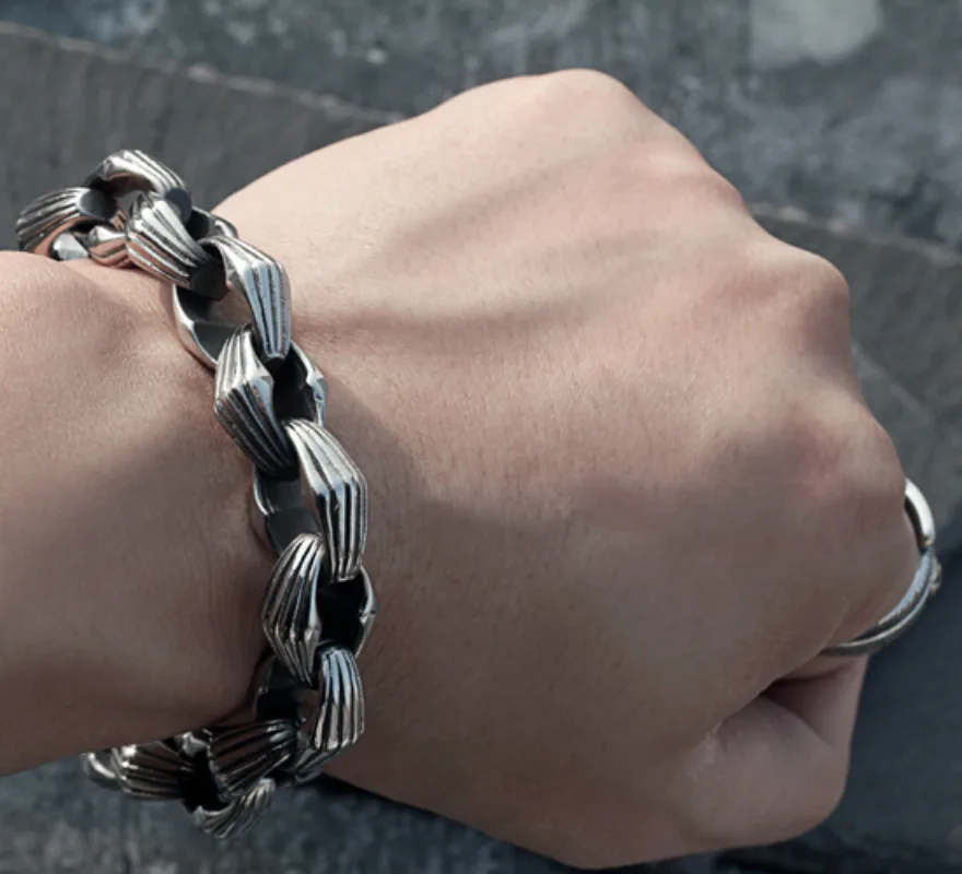 Мужской браслет из нержавеющей стали ширина 15 мм|Цепочки и браслеты| |