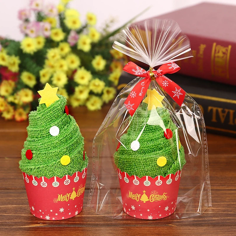 

Dropship 2020 Santa Claus Snowman Christmas Tree Cotton Super Soft Towel Party Decor Wedding Gift Christmas Gift