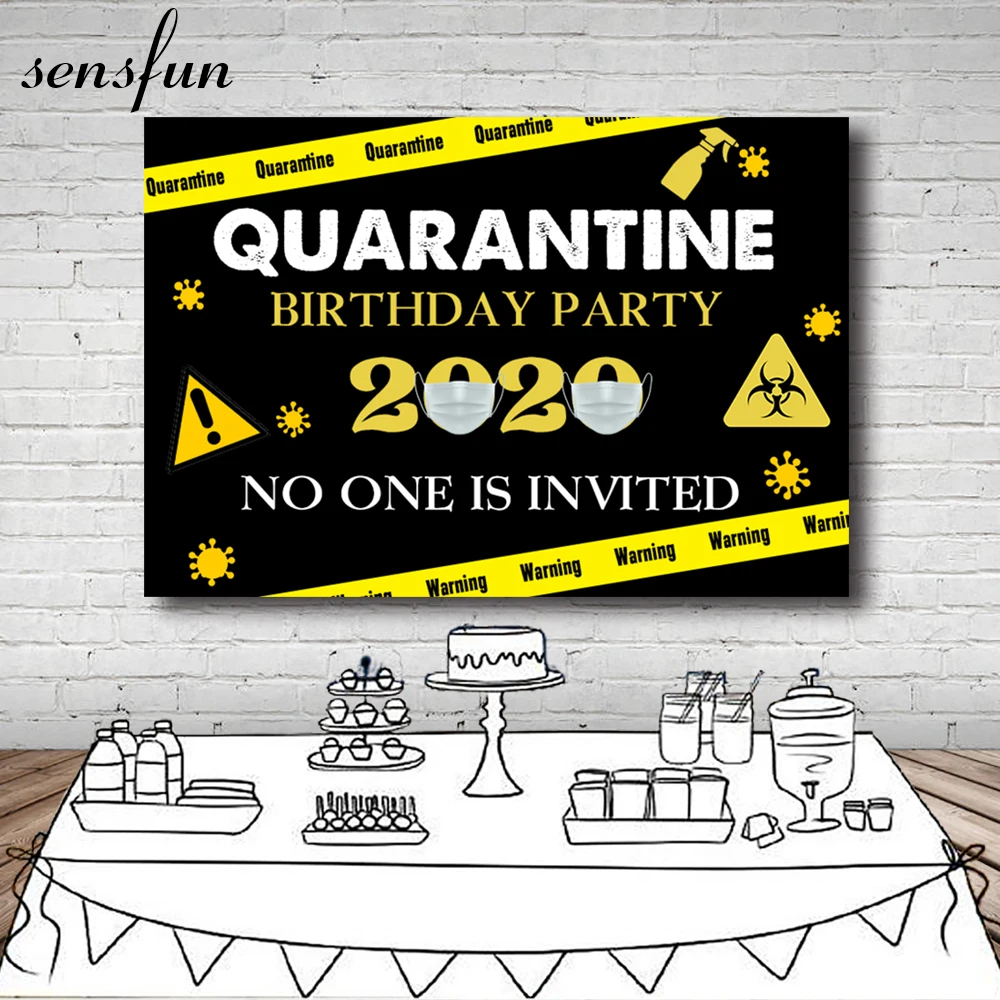 Sensfun черно-желтый тематический карантинный вечерние для фотостудии Дети