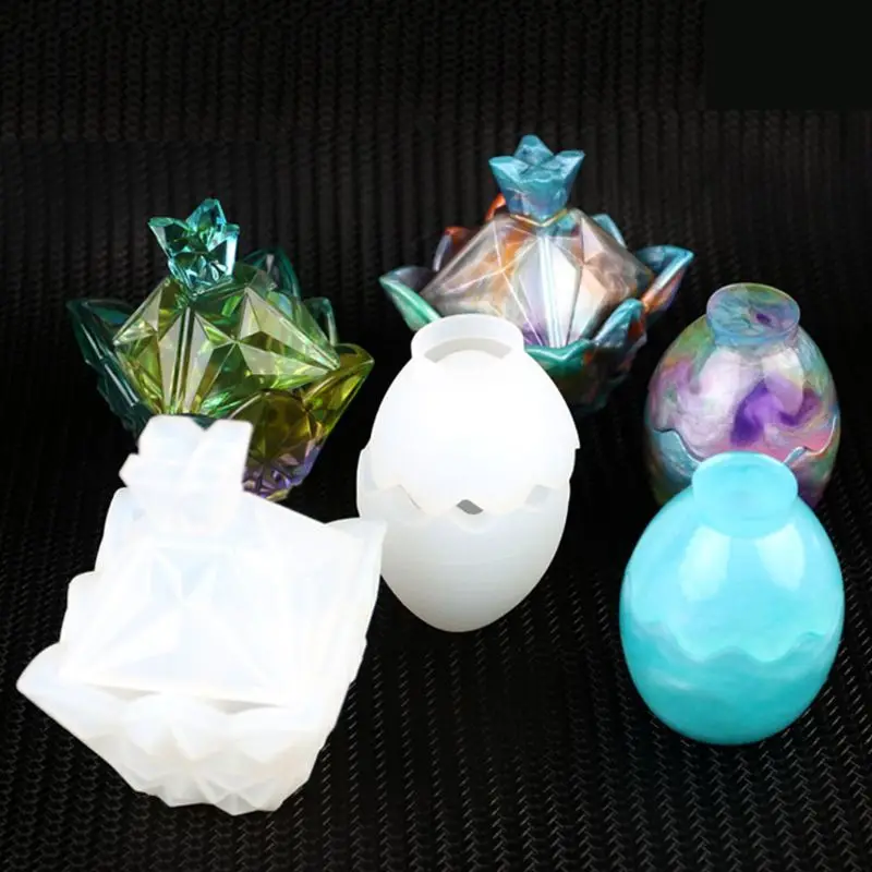 

Resin Trinket Box Molds Small Size Silicone Jewelry Box Molds, Epoxy Resin Molds for Jewelry Storage, Candlestick