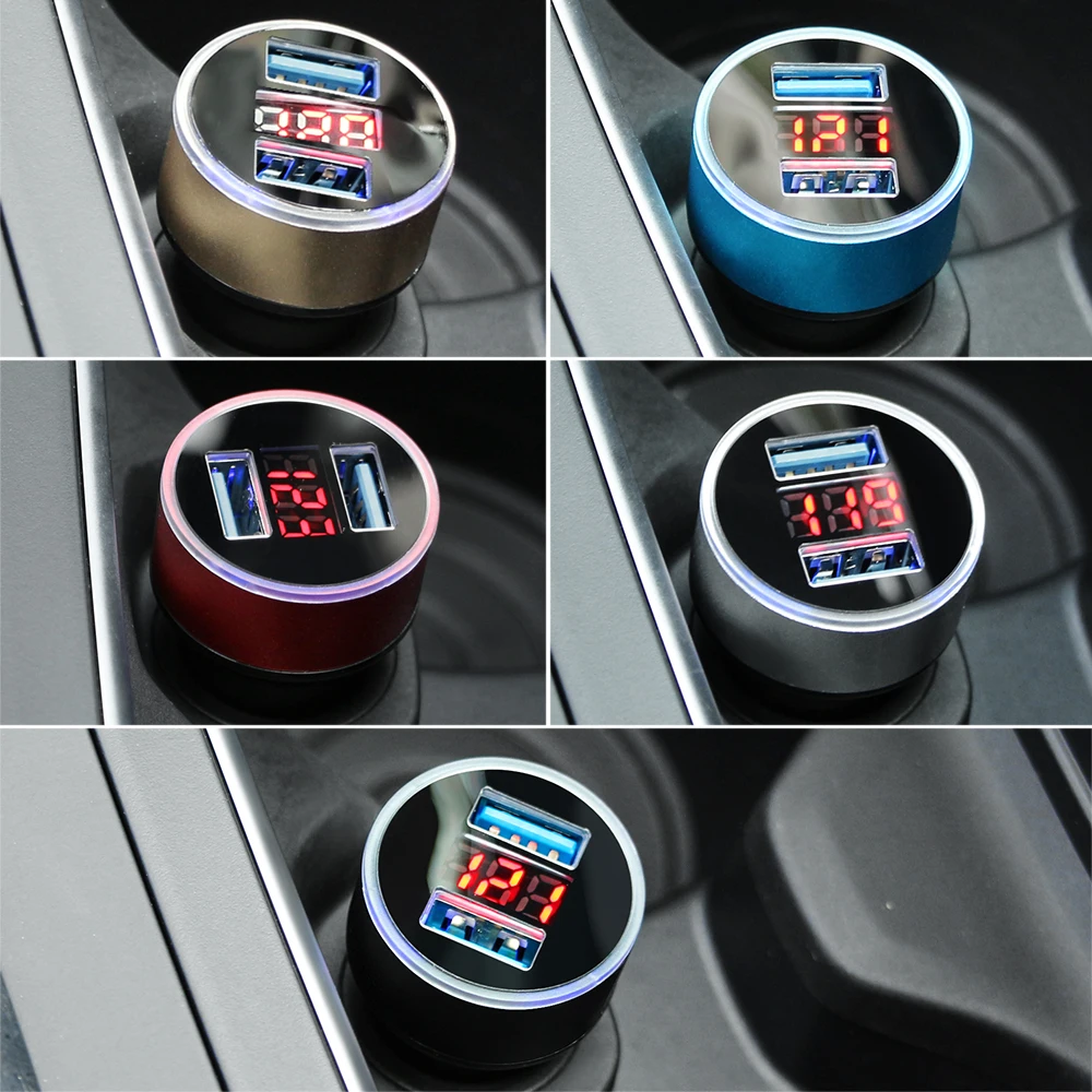 36 Вт QC 3 0 Автомобильное зарядное устройство с двумя usb-портами для быстрой зарядки