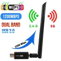 usb 3 0 wifi adapter 1200mbps 2 4g 5g free driver antenna wifi usb ethernet network card dual band wireless wifi dongle receiver