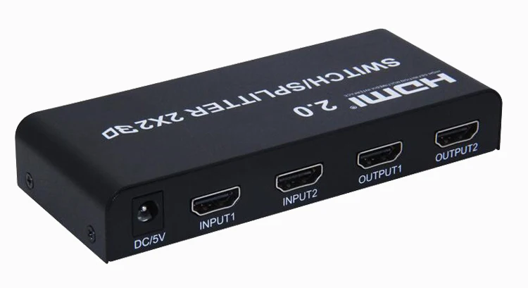 2x2 HDMI переключатель сплиттер 2 в 2 Выход HDMI конвертер адаптер с пультом дистанционного управления поддерживает HDMI 2,0 3D 1080p 4K x 2K IT-well