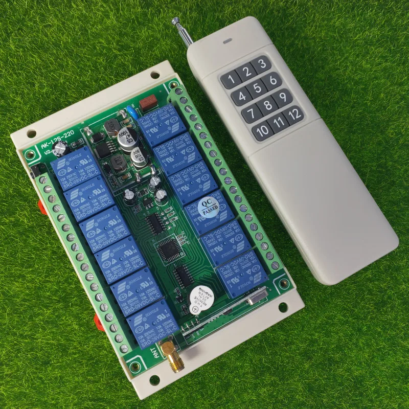 315/433 МГц DC 12V 24V 36V 48V 12CH 12 канальный РЧ Беспроводной дистанционного Управление
