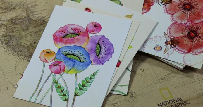 2016 ограниченная по времени открытка s иллюстрация цветы ультра-свежая