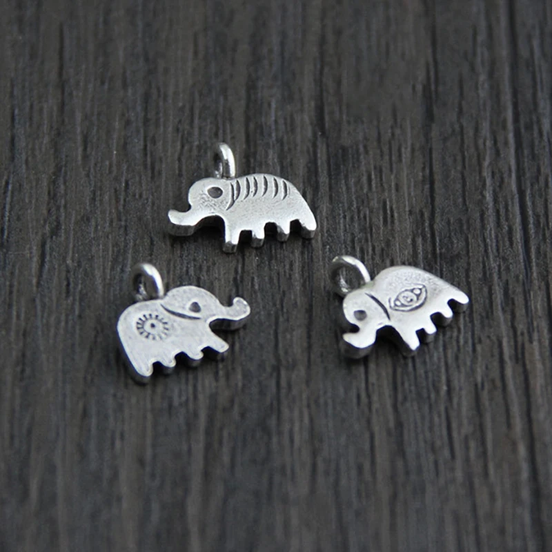 Unique 1pcs Charm 925 Silver Color Animal Elephant Pendant Fit Bracelet Necklace DIY Handmade Craft jewelry Fashion Accessories