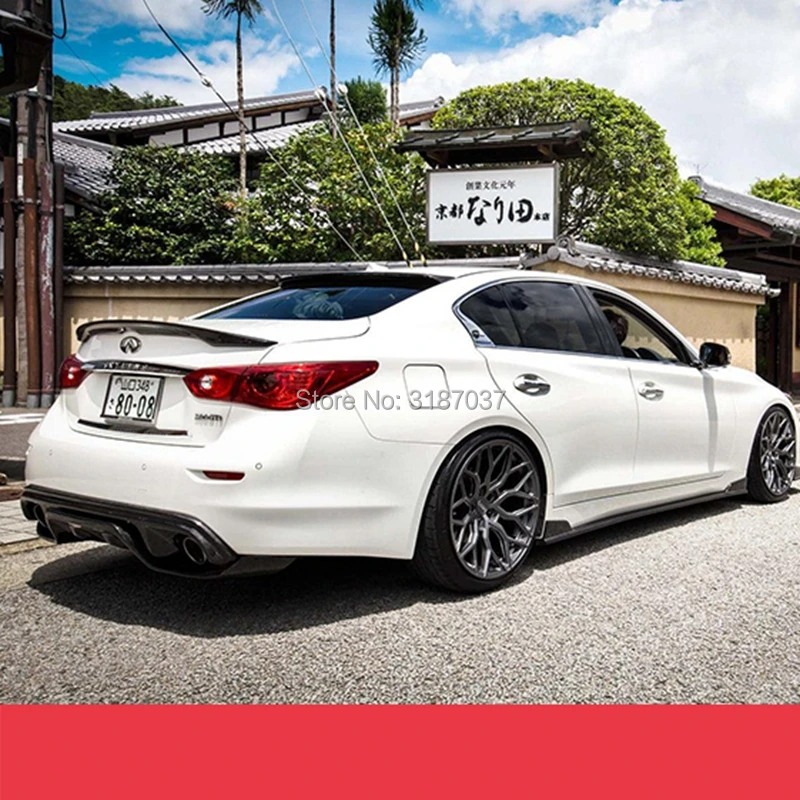 Для Nissan Infiniti Q50 спойлер 2013 + ABS пластик задний на крыло крышу багажника губы крышка