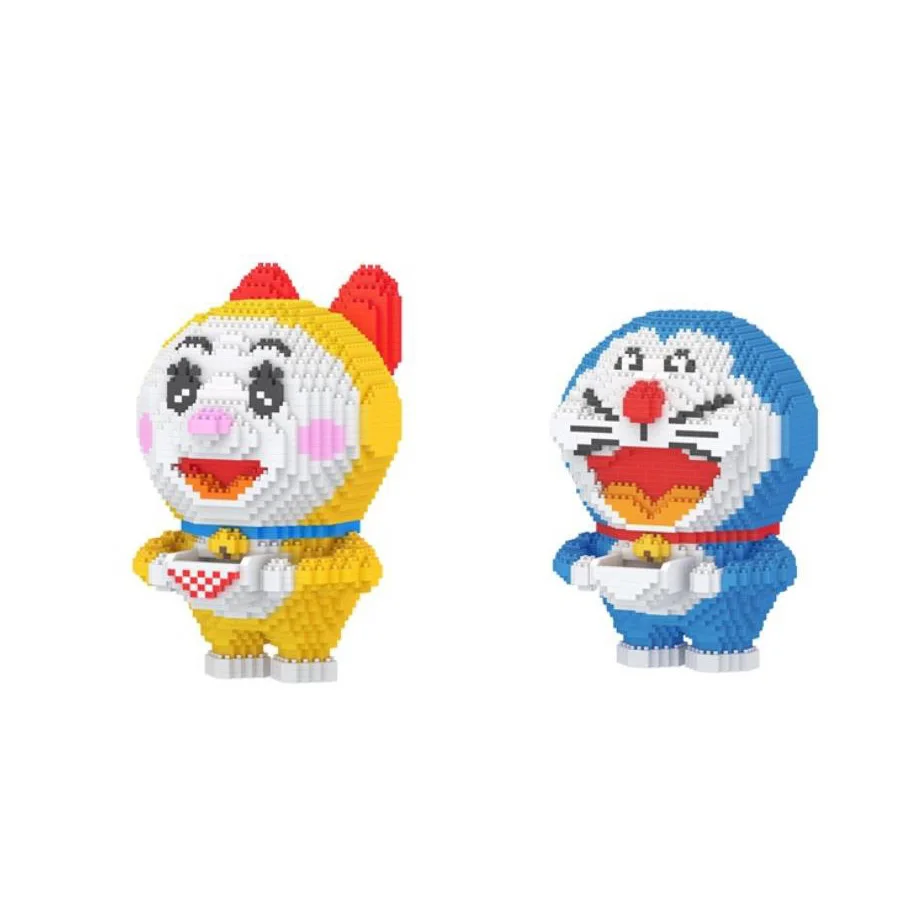 Классический японский робот кошка Мультяшные фигурки Строительные кирпичи