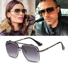 Солнцезащитные очки-авиаторы мужские классические, Роскошные Модные Винтажные брендовые дизайнерские солнечные очки-авиаторы с градиентными линзами Mach Six, 2021