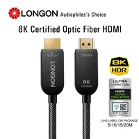 longon certified hdmi 2 1 optical fiber cable 8k60hz 4k120hz 48gbps hdr earc hdmi cord for ps5 rtx3080 3090 tv 5m 10m 15m 30m