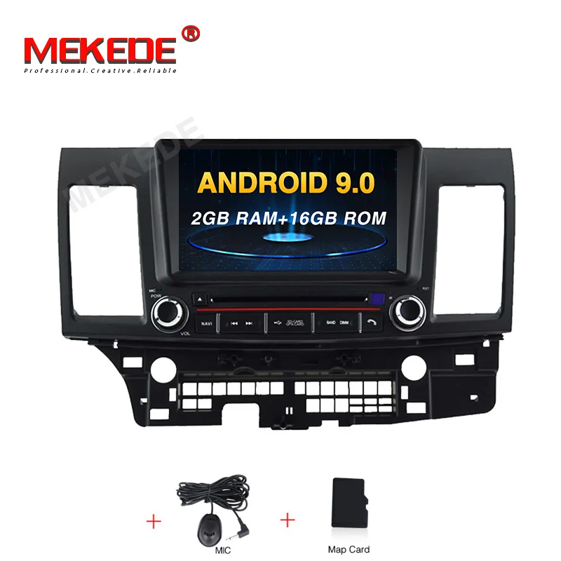 16G CAR DVD MEKEDE 4G ram для Mitsubishi Lancer 10 CY 2007-2012 автомобильный Радио Мультимедиа Видео плеер навигация gps Android 9,0 2din 2 din dvd - Цвет: 16G CAR DVD