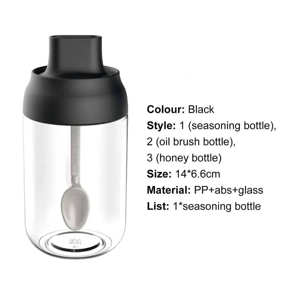 

Hot Sales!!! Spice Jar Storage Versatile Glass Salt Honey Oil Seasoning Bottle for Home