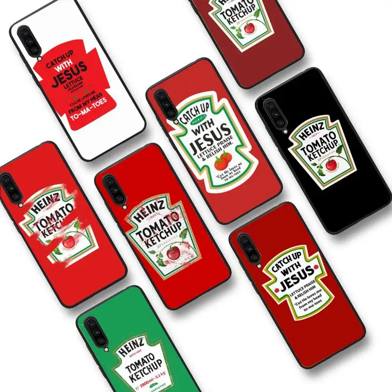 

Cute Ins Tomato Ketchup Phone Case For Xiaomi mi9 mi8 9SE 10lite note10lite Mi8lite Coque for xiaomimi5x