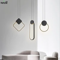 modern hanging led pendant lamp aluminum fixtures pendant lights for kitchen restaurant bar living room bedroom ac85 265v