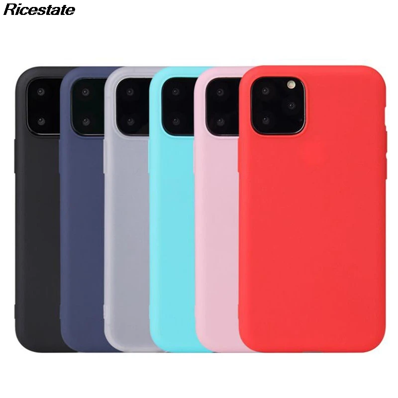 Мягкие Матовые чехлы для iPhone 7 plus 8 6 6s X XS max XR 11 12 Pro MAX | Мобильные телефоны и