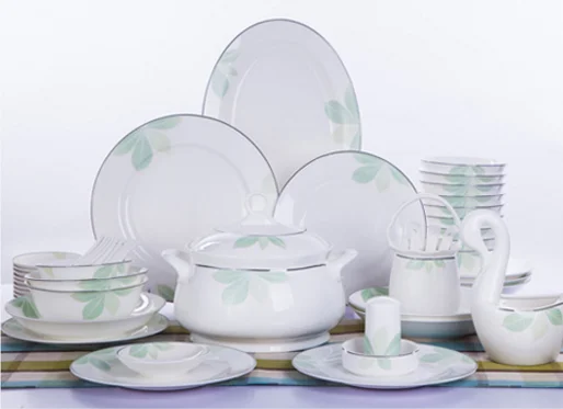 

2022 Fashion Dishes Household 56 Pieces Porcelain Tableware Set Dishes European Style Tableware Creative Combinations Tableware