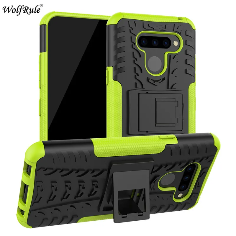 

Case For LG Q60 Cover Dual Layer Armor Silicone Back Case For LG K50 Phone Holder Stand Shell For LG K12 Prime LMX525BAW