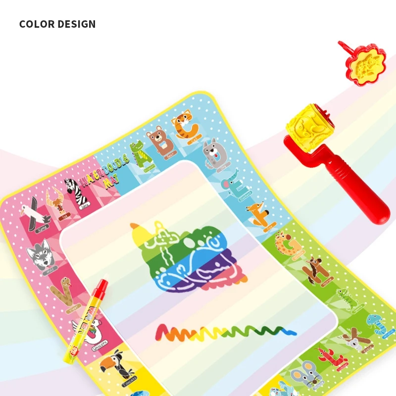 Водяной коврик для рисования (100x100 см) большая волшебная доска Aqua развивающие